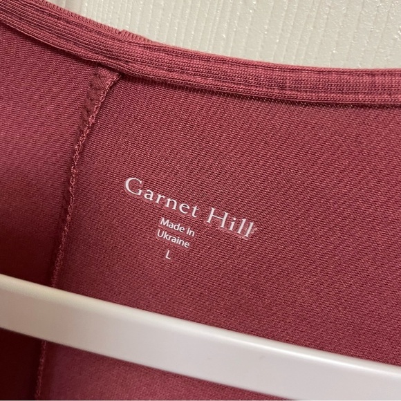 Garnet Hill Desert Mauve viscose blend Knit Trapeze Dress L - Picture 5 of 10